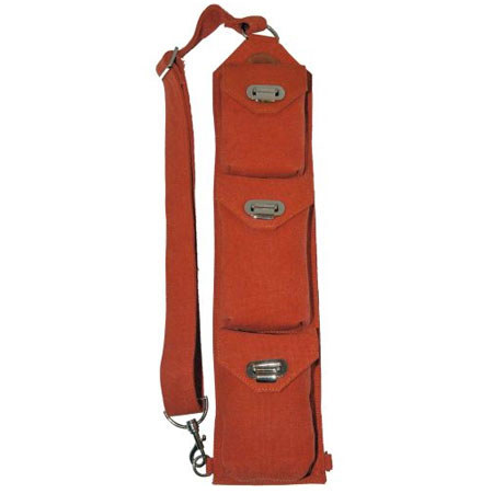 Sucaro Burnt Orange Canvas Strap with Drop Lock Flaps