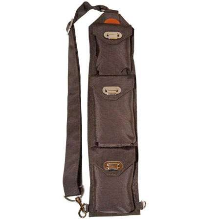 Sucaro Dark Brown Nylon Strap with Drop Lock Flaps