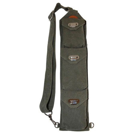 Sucaro Dark Green Canvas Strap with Drop Lock Flaps