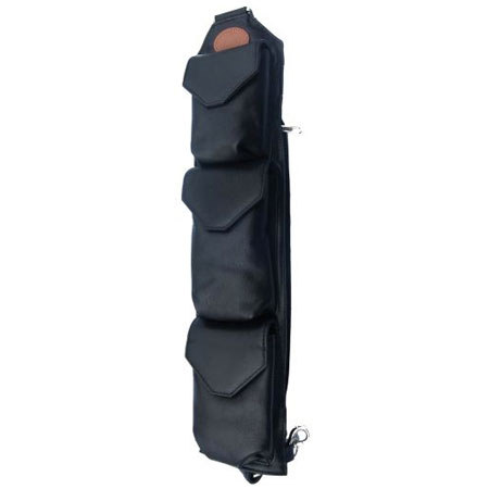 Sucaro Black Nappa Leather Strap with Magnetic Flaps