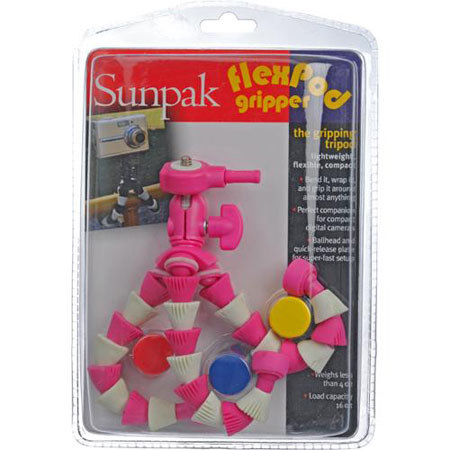 Sunpak Flexpod Plus Gripper 1 Plastic Mini Tabletop Tripod with BallHead -White