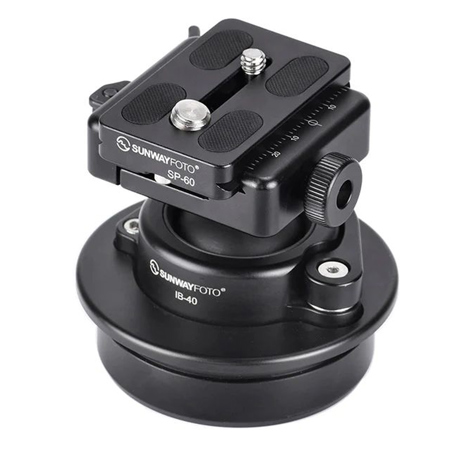 SunwayFoto IB-40 Low-Profile Inverted Ball Head with SDC-50 Duo-Lever Clamp