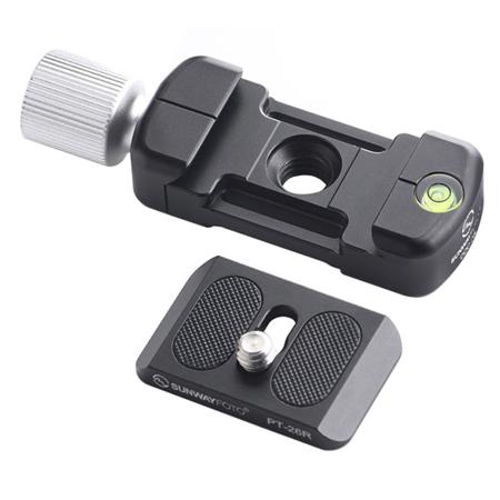SunwayFoto DDC-26LT Universal Mini QR Clamp Kit w/DDC-26L Clamp, PT-26R QR Plate