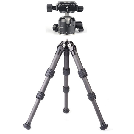 SunwayFoto T1C30N Mini 3-Section CF Tripod,XB-28II Mini Dual-Panoramic Ball Head