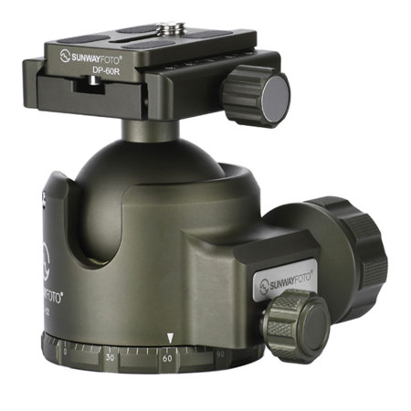 SunwayFoto XB-52DLG Low-Profile Ball Head with Duo-Lever Clamp DLC-60