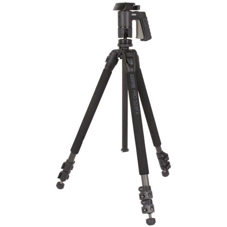 Sunpak 523PX2 3-section Carbon Fiber Tripod with Pistol Grip QR BallHead - Black