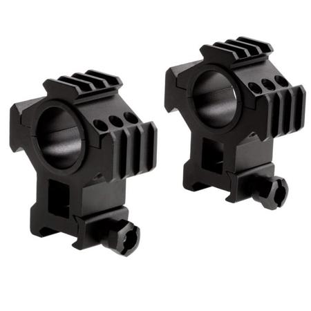 Sun Optics 30mm Diameter Picatinny Tri-Rail Ring with 1" Insert, Pair