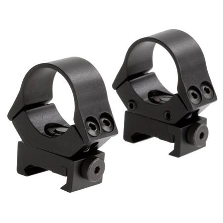 Sun Optics 1" Adjustable Standard Dovetail Ring, Pair, Satin Black