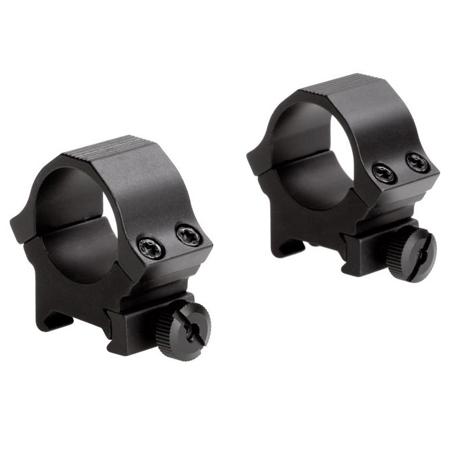 Sun Optics 1" Standard Dovetail Sport Ring, Medium, Pair, Matte Black