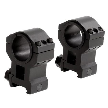 Sun Optics 30mm Extra High Weaver Picatinny Ringset with 1" Inserts, Satin Black