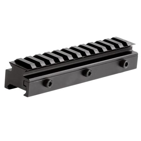 Sun Optics AR-15 Flat Top Riser, 8" Picatinny Extender Base, Black Satin