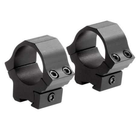Sun Optics Low Profile 1" Sport Ring for .22 Caliber Rimfire Rifle, Pair, Black