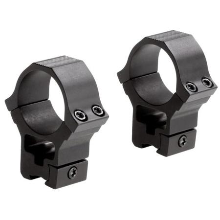 Sun Optics High Profile 30mm Sport Ring, View Through Base, Pair, Satin Black