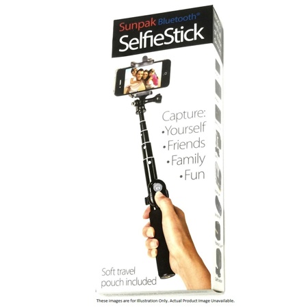 Sunpak Bluetooth SelfieStick with Removable Bluetooth Remote Controller