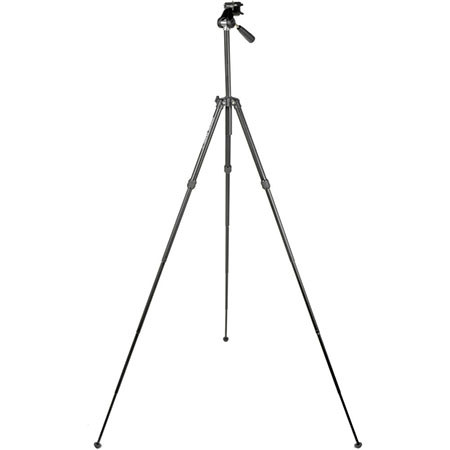 Sunpak 5-section Aluminum Tripod with 3-Way Pan Head - Black