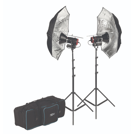 Smith-Victor CooLED 50 2-Light Kit with Softbox and 2x Umbrellas