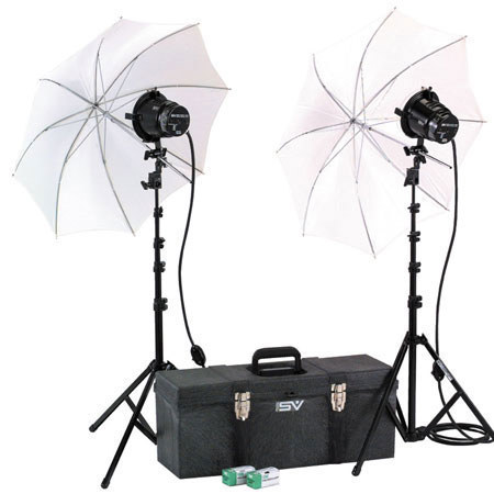 Smith-Victor K42-U 2-Light 1200 Watt Toolbox Kit with Umbrellas