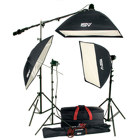 Smith-Victor K45 1800W Quartz Studio Lighting Kit, Case