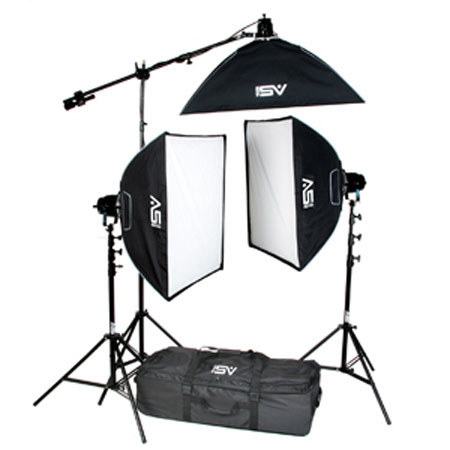 Smith-Victor K71 2600W Quartz Studio Lighting Kit, Case