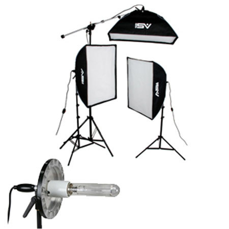 Smith-Victor KSBQ-2500 2500 Watt Pro SoftBox Light Kit with Mini-Boom
