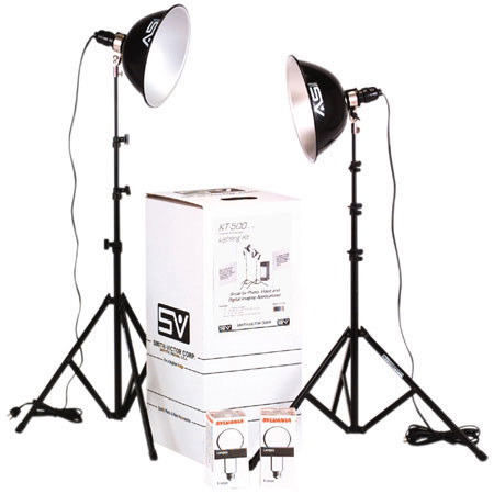 Smith-Victor KT500 Single, 500 watt Photoflood Light Kit. #401486