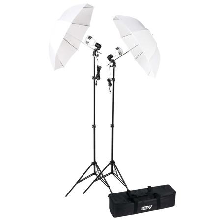 Smith-Victor KT750LED 2-Light LED Umbrella Kit, Includes 45W Bulbs, 33" Umbrellas, Light Stands, and Case