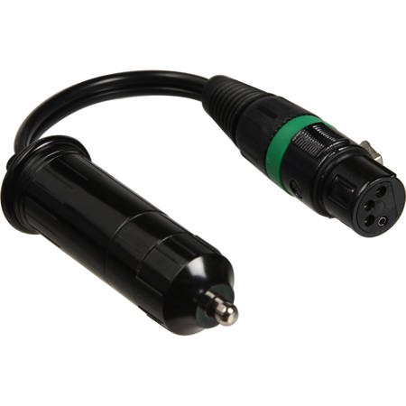 Smith-Victor 4 Pin XLR Female Jack to Cigarette Lighter Plug, 5.5" Adapter Cable
