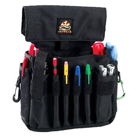 SetWear SW05515 Jumbo AC Pouch (7in h x 8.5in w), Black