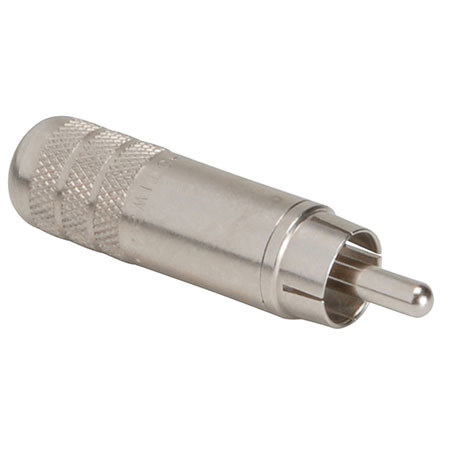 Switchcraft 2 Conductor Shielded Cable Mount RCA Straight Plug, Nickel Pin / Body