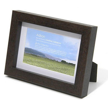 Swing Adison Frame with Mat, Holds 1 4 x 6" Photo or 3 x 5", Espresso