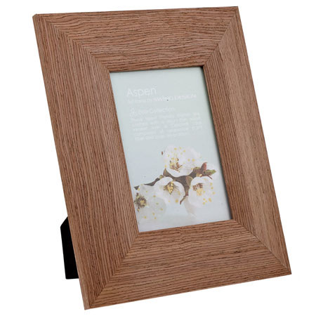 Swing Aspen Frame, Holds 1 5 x 7" Photo, Mid-Tone Brown