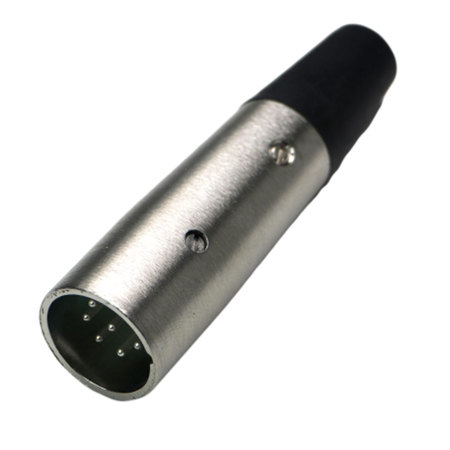 Switchcraft 6-Pin XLR Male Cable Mount Connector, Gold Pins / Black