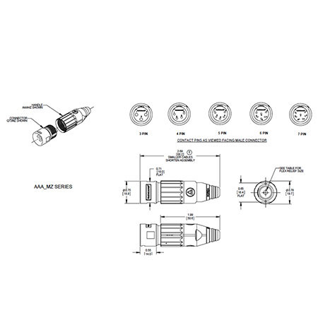 Switchcraft AAA Series 3-Pin XLR Male Cable Mount Connector, Silver Pins / Plastic Body (Silver Head)