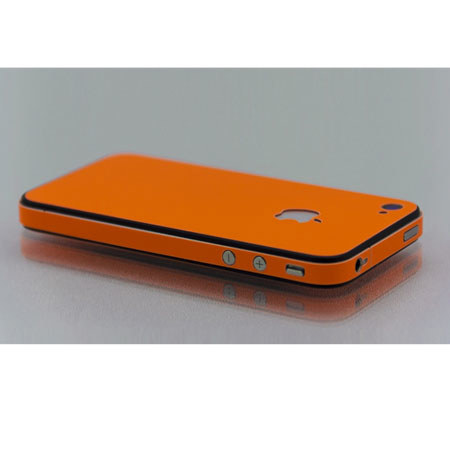 SlickWraps Vivid Glow Wrap for iPhone 4/4S, Orange