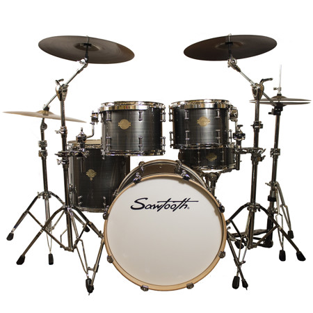 Sawtooth Command 5-Piece Drum Shell Pack with Zildjian I Cymbals, Silver Streak