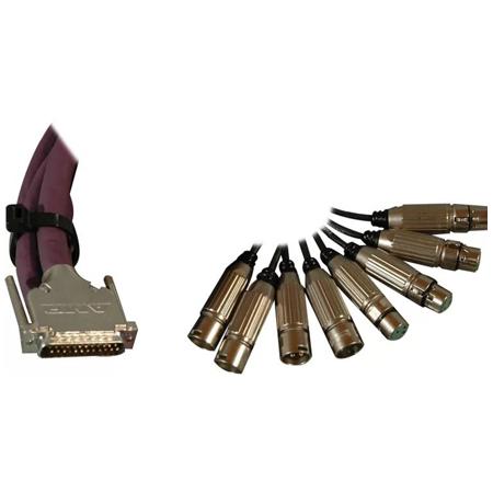 Switchcraft 10' DB25 Female to 4 XLR Male and Female Breakout Cable