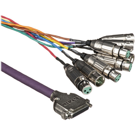 Switchcraft DB25 Female to 4 XLR Male and Female Modular Breakout Cable End