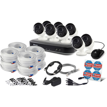 Swann Pro Series 8 Channel 5MP Super HD DVR with 2TB HDD & 8x 5MP Bullet Cameras