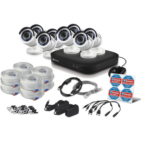 Swann 8 Channel 5MP Super HD DVR with 2TB HDD and 8x 5MP Outdoor Bullet Cameras