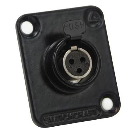 Switchcraft Tini-QG Mini 5-Pin XLR Female Panel Mount Connector, Black / Gold