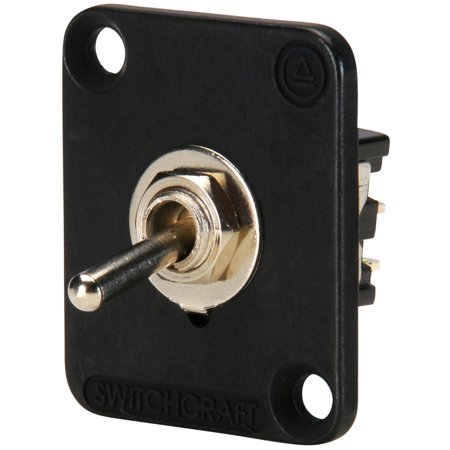 Switchcraft DPDT Locking Toggle Switch, Black Flange