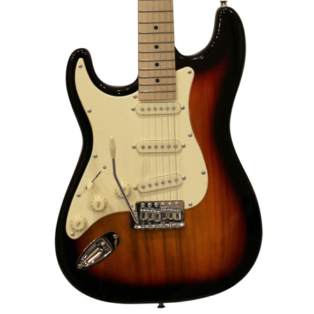 Sawtooth ES Left-Handed Electric Guitar, Sunburst with Vanilla Cream Pickguard