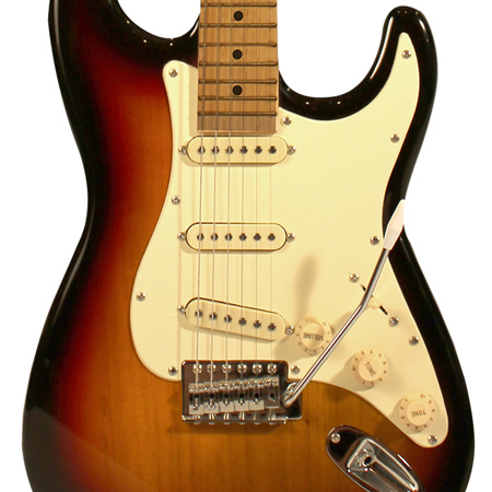 Sawtooth ES Electric Guitar, Sunburst with Vanilla Cream Pickguard