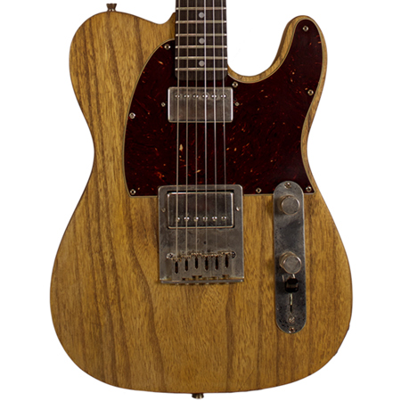 Sawtooth ET Relic Electric Guitar with Gig Bag, Natural with Tortoise Pickguard