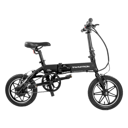 Swagtron EB-5 Pro City & Campus Folding eBike, Black