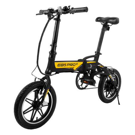 Swagtron EB5 Pro Plus Folding City & Campus eBike, 15.5mph Speed, Black