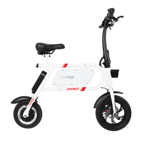 Swagtron Swagcycle Pro Folding Electric Scooter, 18mph Top Speed, White