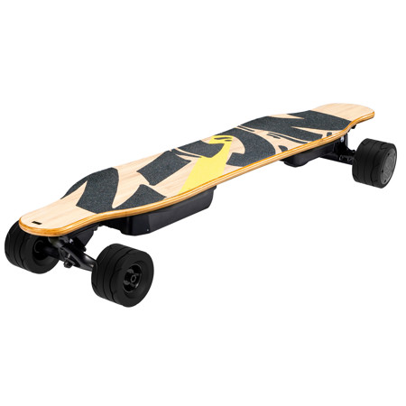 Swagtron SWAGSKATE NG2 Electric Longboard with AI, 18mph Speed, Black