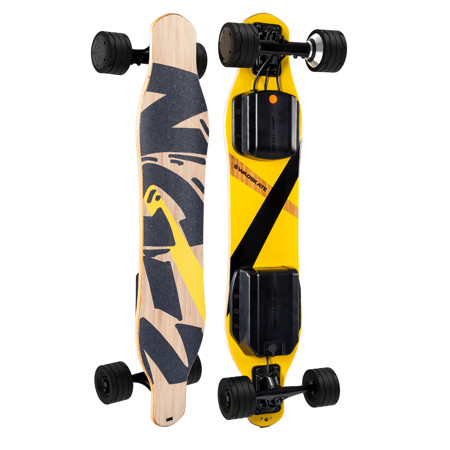 Swagtron SWAGSKATE NG2 Electric Longboard with AI, 18mph Speed, Black