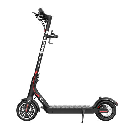 Swagtron Swagger 5 Boost Folding Electric Scooter, 18mph Top Speed, Black